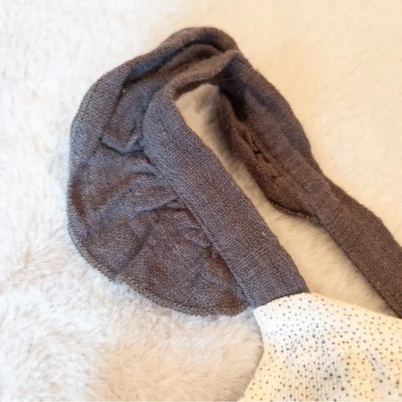 Zara Girls Ruffle Overall Jumper Gray Ivory Size 4-5 Years - Picture 4 of 10